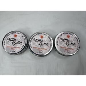 Lot of (3) WILD WILLIES TATTOO BUTTER Premium Tattoo Balm Butter 2 oz. Organic